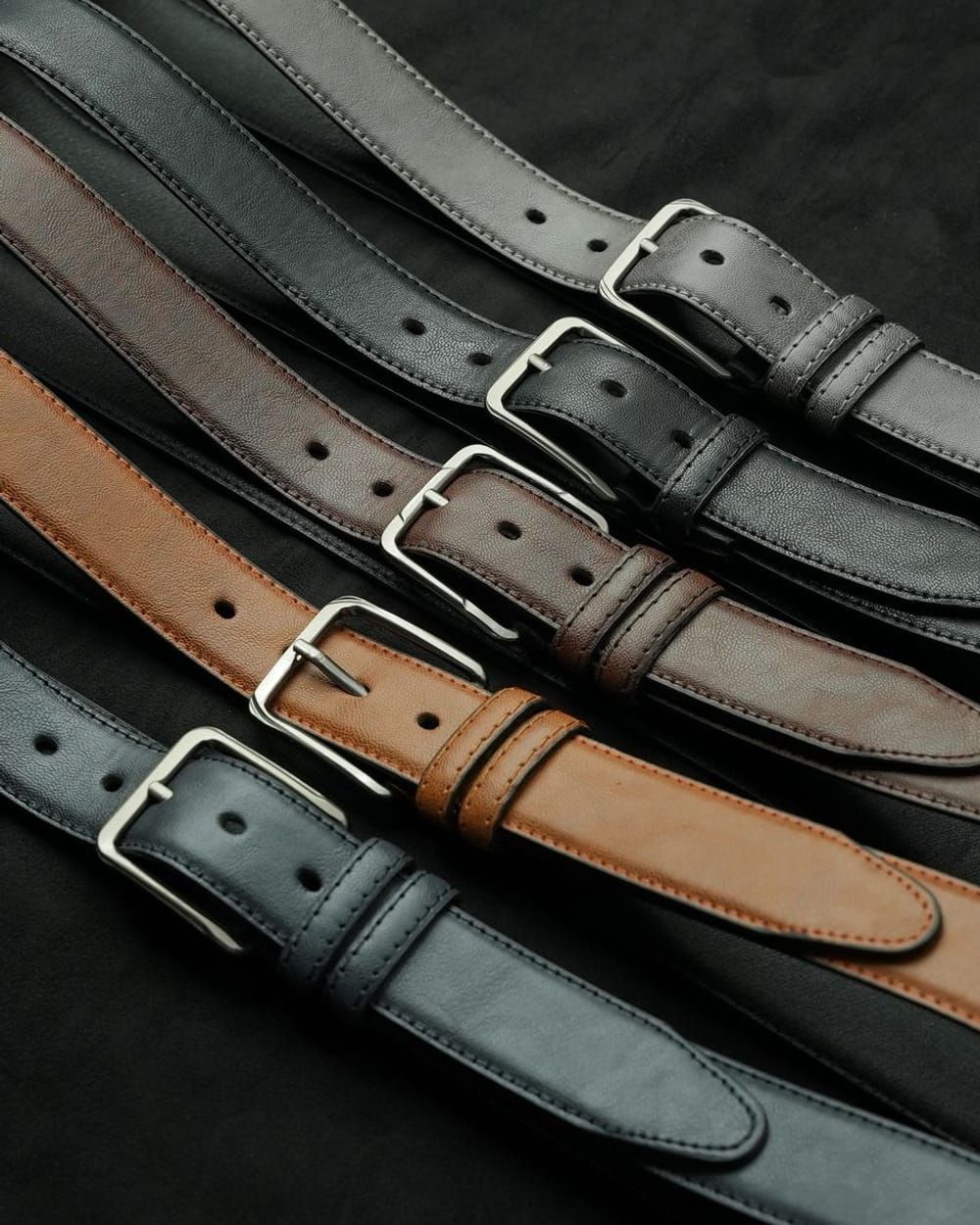 Classic Black Leather Belt