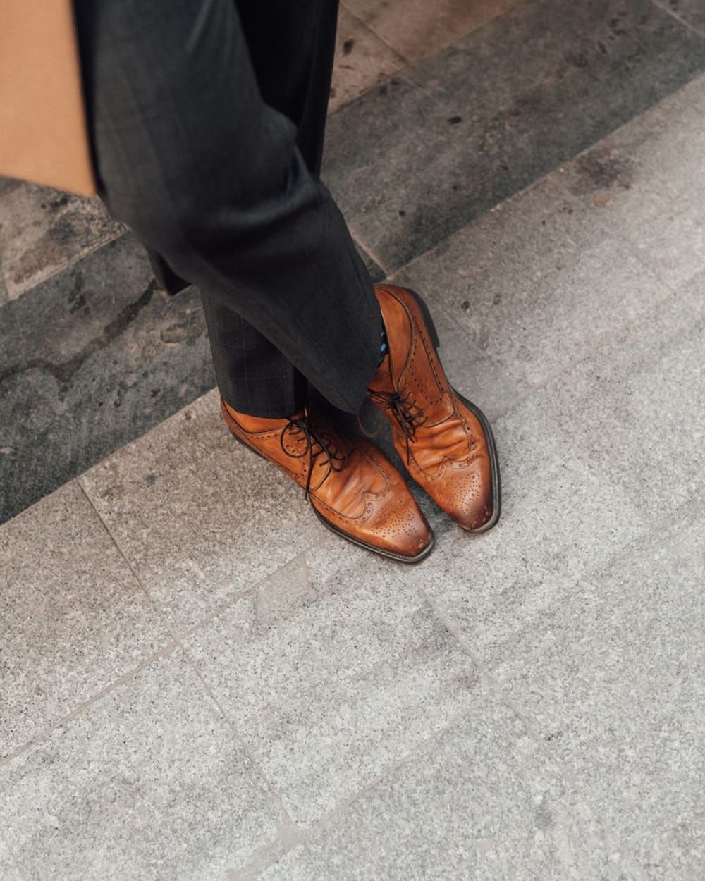 Brown Leather Derby Shoes