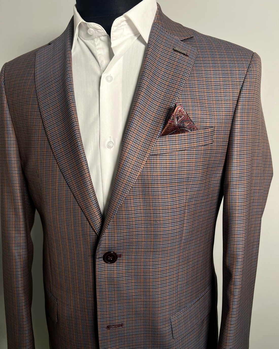 Rust & Blue Check Blazer
