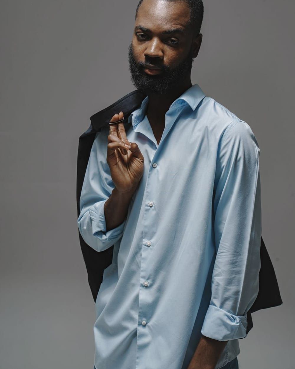 Sky Blue Slim-Fit Shirt