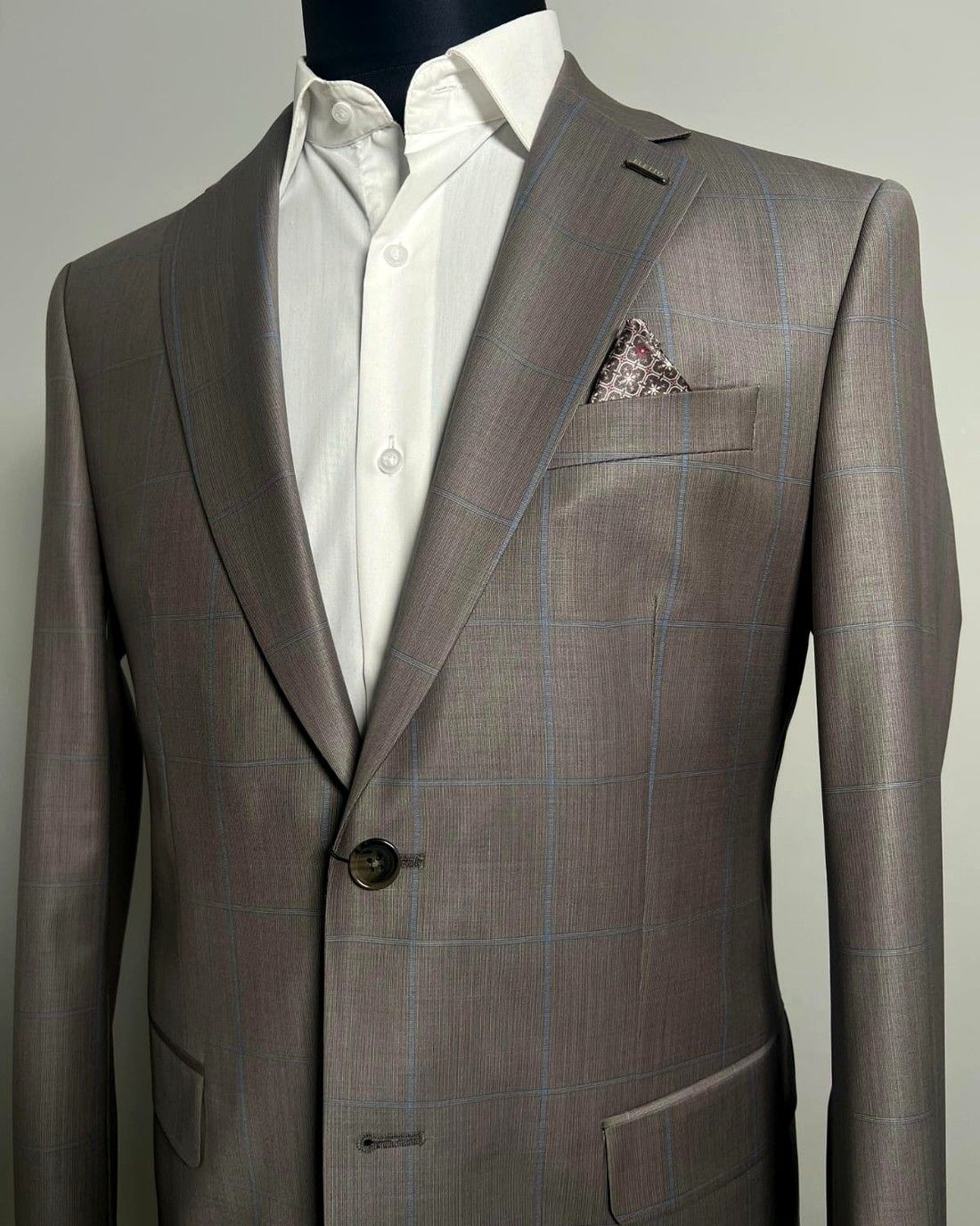 Taupe Windowpane Blazer